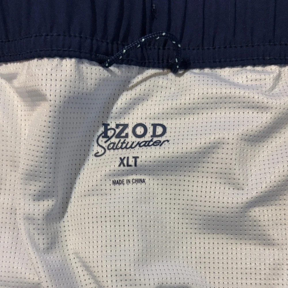 Navy and‎ Aqua Men's Swim Trunks